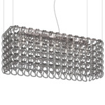 Giogali Rectangular Pendant - Chrome / Smoky