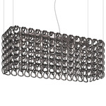 Giogali Rectangular Pendant - Chrome / Black Nickel