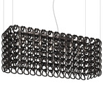 Giogali Rectangular Pendant - Chrome / Black