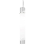 Lio LED Pendant - Satin Nickel / Crystal / White