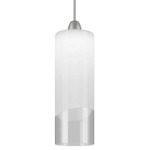 Lio LED Pendant - Satin Nickel / Crystal / White