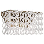 Minigiogali Rectangular Wall Sconce - Matte Bronze / White