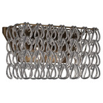 Minigiogali Rectangular Wall Sconce - Matte Bronze / Silver