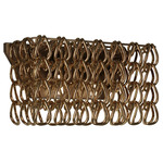 Minigiogali Rectangular Wall Sconce - Matte Bronze / Gold