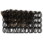 Minigiogali Rectangular Wall Sconce - Matte Bronze / Black