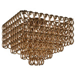 Minigiogali Square Ceiling Light - Matte Bronze / Gold