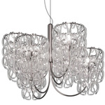 Minigiogali Chandelier - Chrome / Transparent