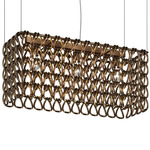 Minigiogali Rectangular Linear Pendant - Matte Bronze / Bronze