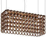 Minigiogali Rectangular Linear Pendant - Matte Bronze / Copper