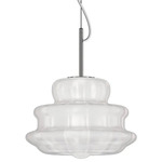 Novecento Pendant - Chrome / White