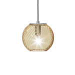 Oto Pendant - Satin Nickel / Amber