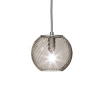 Oto Pendant - Satin Nickel / Smoke