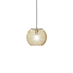 Oto Pendant - Satin Nickel / Amber