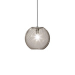 Oto Pendant - Satin Nickel / Smoke