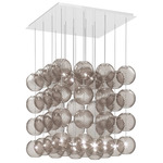 Oto Cube Multi Light Pendant - White / Smoke