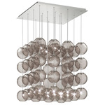 Oto Cube Multi Light Pendant - Nickel / Smoke