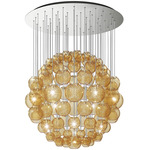 Oto Sphere Multi Light Pendant - Nickel / Amber