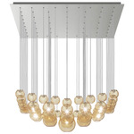 Oto Surface Multi Light Pendant - Nickel / Amber