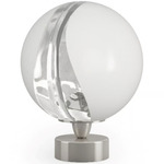 Poc Table Lamp - Satin Nickel / Crystal / White