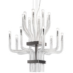 Stardust Double Chandelier - Black Nickel / Crystal