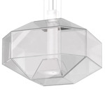 Stone Pendant - Black Nickel / Clear