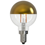 G16.5 Half Gold Candelabra Base 2.5W 120V 2700K 90CRI 4-PACK - Half Gold / Clear
