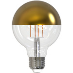 G25 Half Gold Globe Med Base 4.5W 120V 2700K 90CRI 4-PACK - Half Gold / Clear