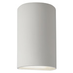 Ceramic Cylinder Up / Down Outdoor Wall Sconce - Bisque