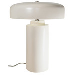 Tower Table Lamp - Matte White / Champagne Gold