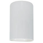 Ceramic Cylinder Up / Down Outdoor Wall Sconce - Gloss White