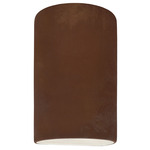 Ceramic Cylinder Up / Down Outdoor Wall Sconce - Real Rust