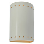Ambiance 5995 Perforated Outdoor Wall Sconce - Matte White / Champagne Gold
