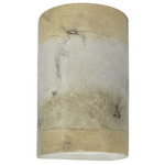 Ceramic Cylinder Up / Down Outdoor Wall Sconce - Greco Travertine