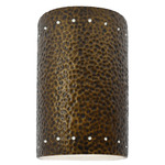 Ambiance 5995 Perforated Outdoor Wall Sconce - Hammered Brass