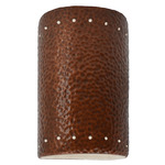 Ambiance 5995 Perforated Outdoor Wall Sconce - Hammered Copper