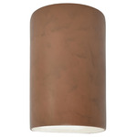 Ceramic Cylinder Up / Down Wall Sconce - Terra Cotta