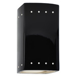 Ambiance 0925 Perforated Outdoor Wall Sconce - Gloss Black