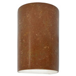 Ceramic Cylinder Up / Down Wall Sconce - Rust Patina