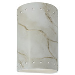 Ambiance 5990 Cylinder Down Wall Sconce - Carrara Marble
