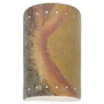 Ambiance 5990 Cylinder Down Wall Sconce - Harvest Yellow Slate