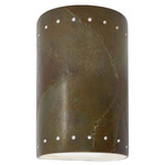 Ambiance 5990 Cylinder Down Wall Sconce - Tierra Red Slate