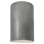 Ceramic Cylinder Up / Down Wall Sconce - Antique Silver