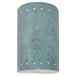 Ambiance 5990 Cylinder Down Wall Sconce - Verde Patina