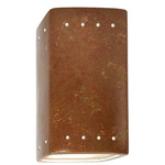 Ambiance 0925 Perforated Outdoor Wall Sconce - Rust Patina