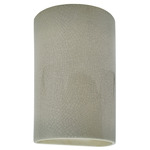 Ceramic Cylinder Up / Down Wall Sconce - Celadon Green Crackle