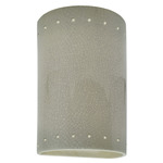 Ambiance 5990 Cylinder Dark Sky Wall Sconce - Celadon Green Crackle