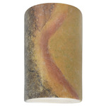 Ceramic Cylinder Up / Down Wall Sconce - Harvest Yellow Slate