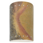 Ambiance 5990 Cylinder Dark Sky Wall Sconce - Harvest Yellow Slate
