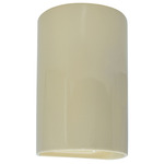 Ceramic Cylinder Up / Down Wall Sconce - Vanilla Gloss