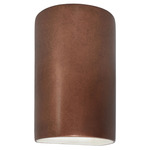 Ceramic Cylinder Up / Down Wall Sconce - Antique Copper